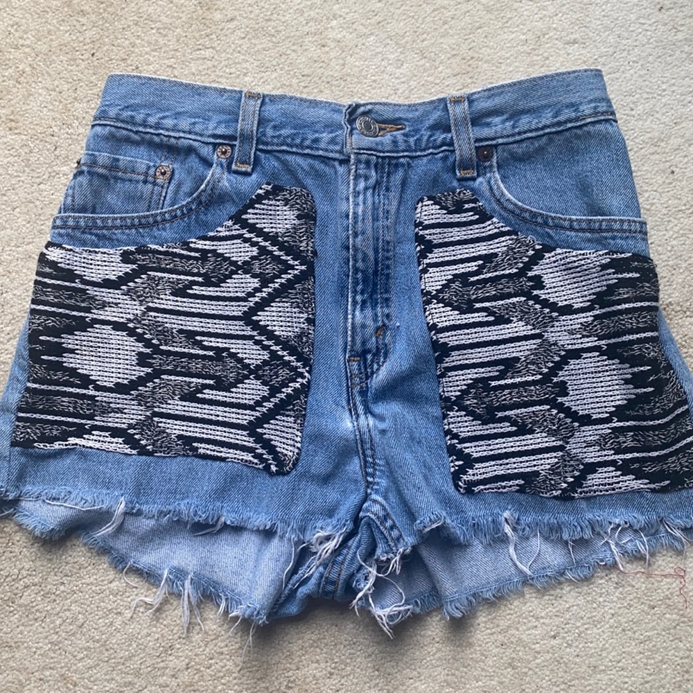 LF patterned LEVI jean short style 577